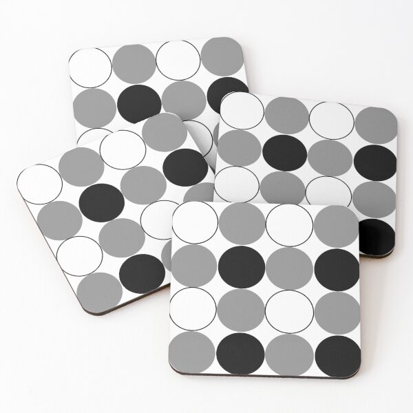 Item preview, Black, Gray, and White Circle and Dot Pattern designed and sold by TenomA.