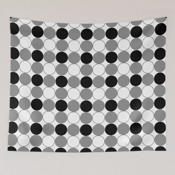 Item preview, Black, Gray, and White Circle and Dot Pattern designed and sold by TenomA.