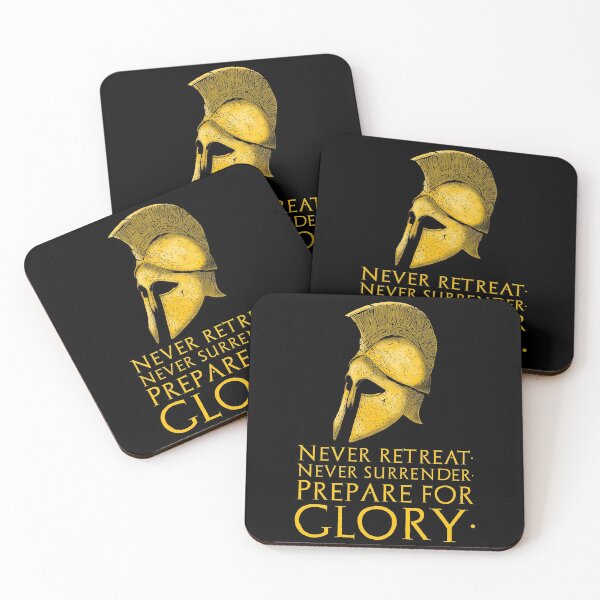 Item preview, Never retreat. Never surrender. Prepare for glory. - Motivational Ancient Greek Quote designed and sold by Styrman.