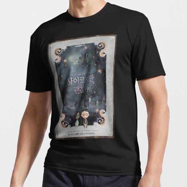 "It´s okay to not be okay" cartoon poster 사이코지만 괜찮아 K-DRAMA Active T-Shirt