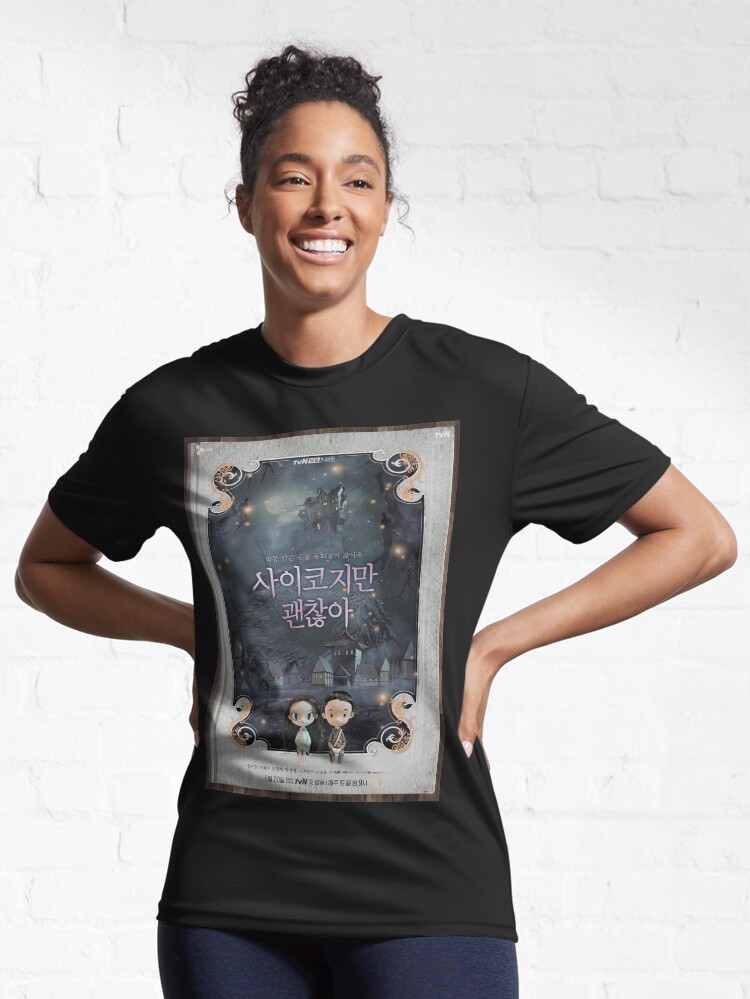 Alternate view of "It´s okay to not be okay" cartoon poster 사이코지만 괜찮아 K-DRAMA Active T-Shirt