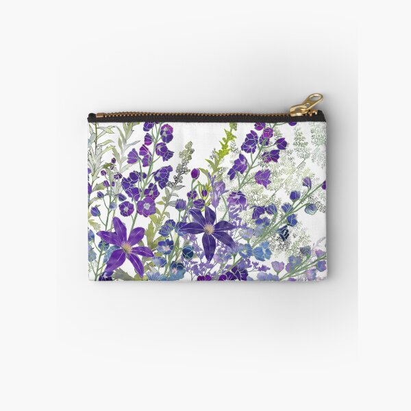 Item preview, Purple Clematis & Delphiniums designed and sold by Fiona Calder Designs.
