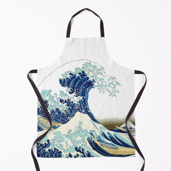 HOKUSAI. The Great Wave off Kanagawa, BRIGHTENED. Apron