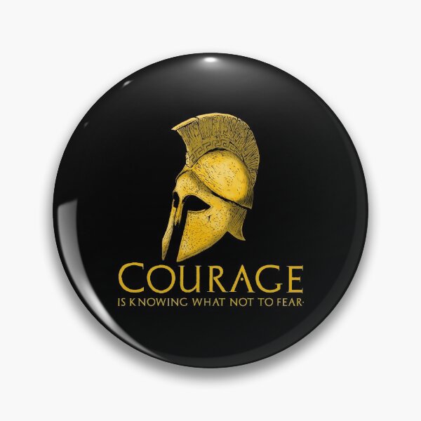 Item preview, Courage is knowing what not to fear. - Motivational Ancient Greek Quote designed and sold by Styrman.