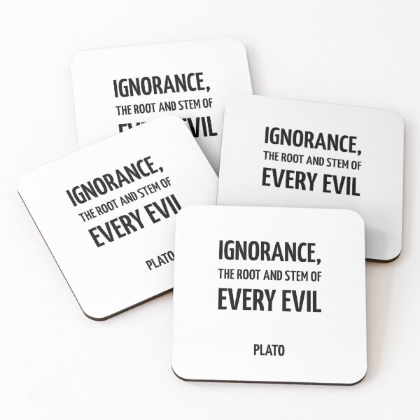 Item preview, Ignorance, the root and stem of every evil - Plato - Greek Philosopher quote designed and sold by Inspirationmotivation.
