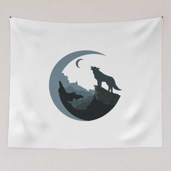 Item preview, Wolf With Lunar Design designed and sold by khaledezzat77.