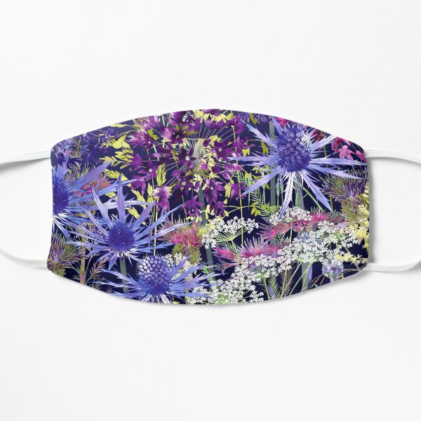 Midnight Garden - Sea Holly, Alliums, Cow Parsley & Grasses Flat Mask