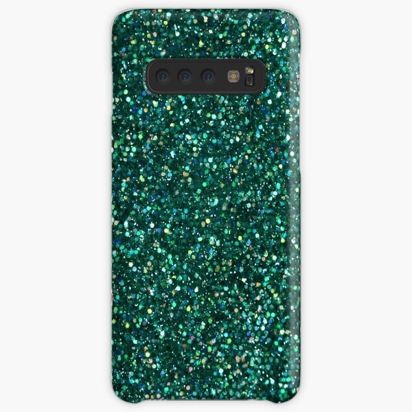 Sparkly Jade Green Peacock Glitter Samsung Galaxy Snap Case