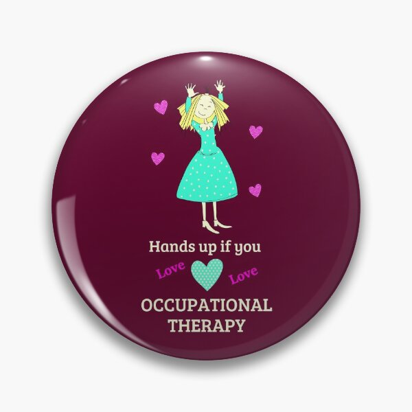Item preview, Occupational therapy hands up if you love OT burgundy designed and sold by GrammarDance.