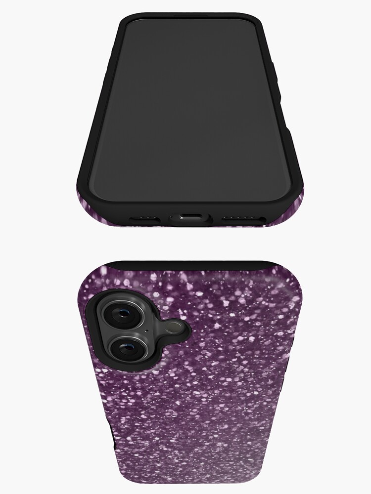 Thumbnail 3 of 4, iPhone Case, Sparkly Plum Purple Glitter designed and sold by PurplePeacock.
