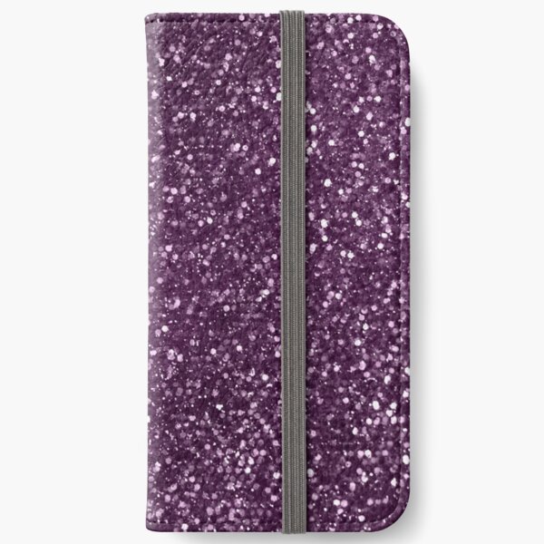 Sparkly Plum Purple Glitter iPhone Wallet