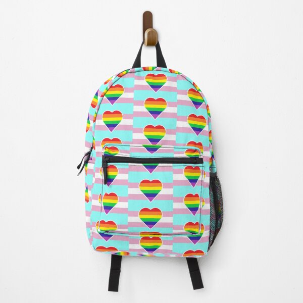 Item preview, Transgender Pride Flag with Homosexual/Gay/Rainbow Heart designed and sold by DisneyFanatic23.