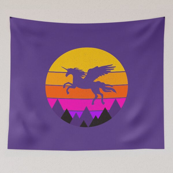 Item preview,  Flying Unicorn Retro Sunset - Distressed Version designed and sold by Forevercreative.