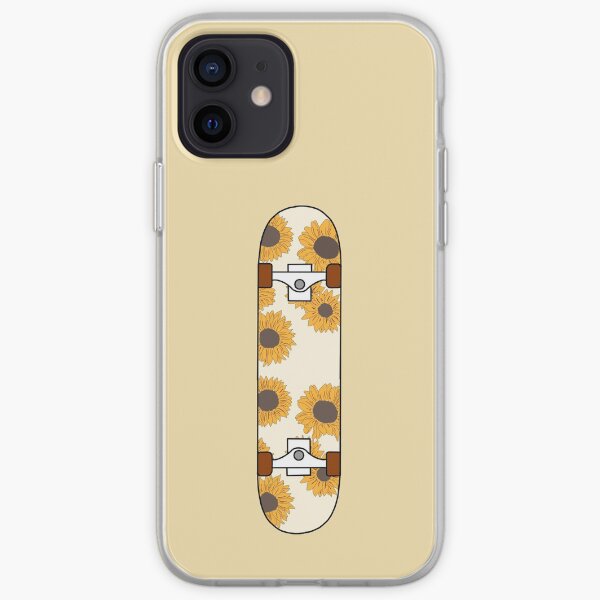 Sunflower Pattern Skateboard iPhone Soft Case
