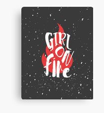 The Girl On Fire Canvas Print