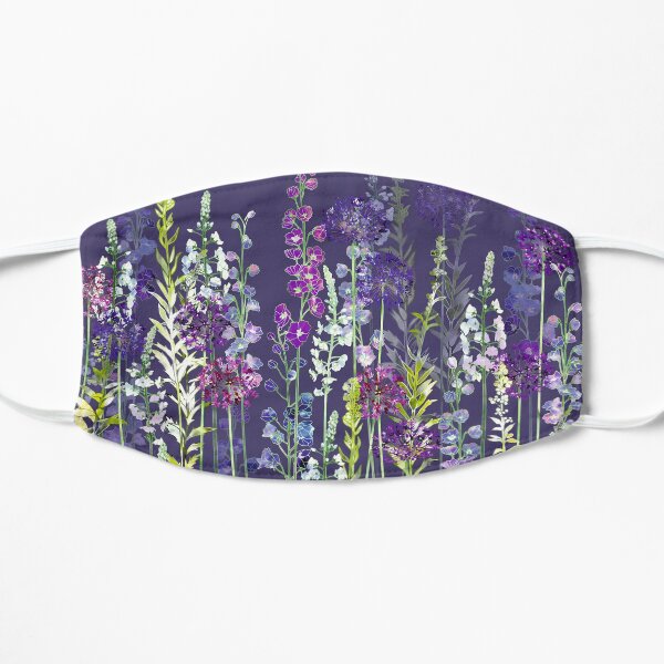 Purple Flower Meadow - Alliums, Delphiniums & Veronica Gentianoides Flat Mask