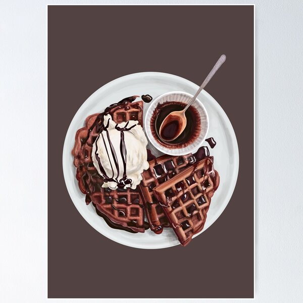 Item preview, Vanilla Ice Cream and Chocolate Waffle designed and sold by Alicia Chee.