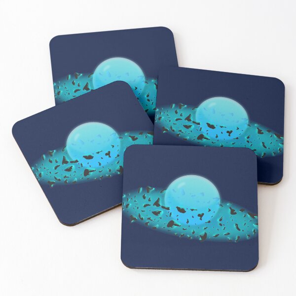 Item preview, Blue bubble planet with asteroid belt- blue background designed and sold by jc007.