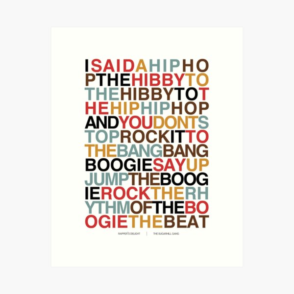 Rapper's Delight - Sugarhill Gang Art Print