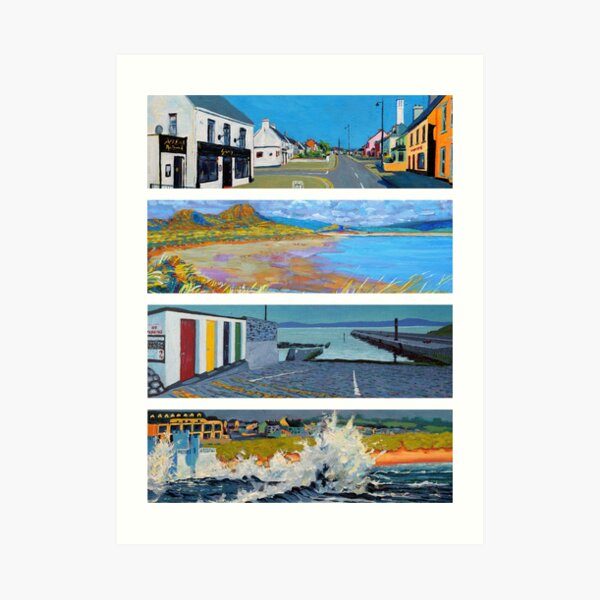 Enniscrone, 4 Views (Sligo, Ireland) Art Print