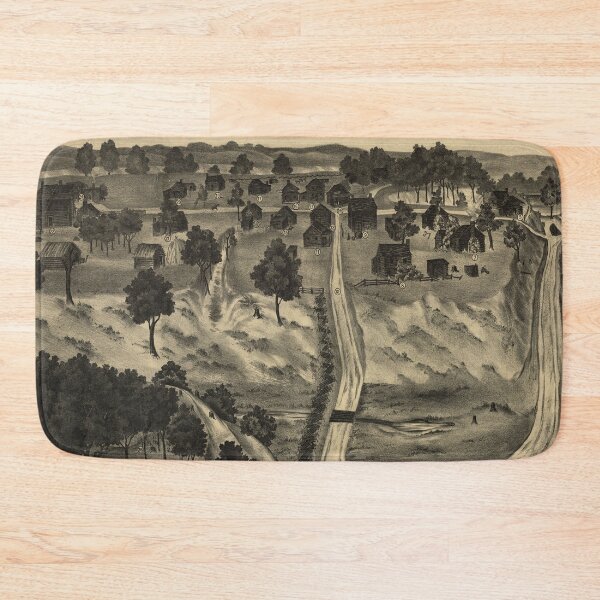 Item preview, Vintage Abraham Lincoln New Salem Map (1837) designed and sold by BravuraMedia.