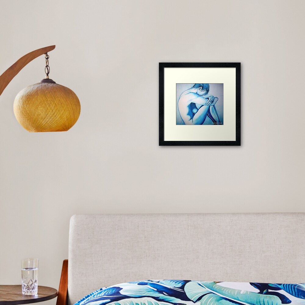 Caught up in Blue Framed Art Print