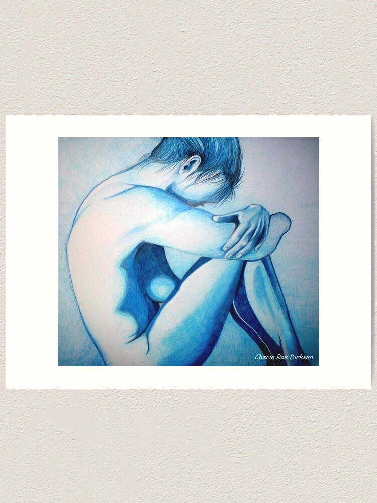 Alternate view of Caught up in Blue Art Print