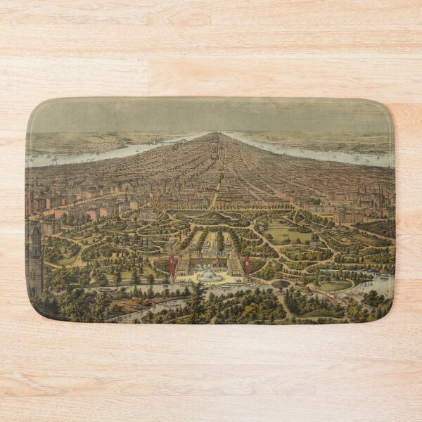 Item preview, Vintage Pictorial Map of New York City (1872) designed and sold by BravuraMedia.