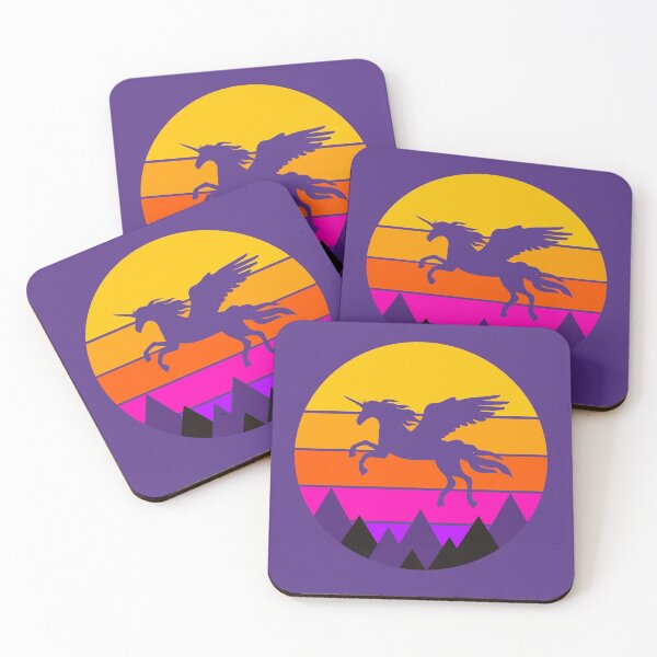Item preview, Flying Unicorn Retro Sunset designed and sold by Forevercreative.