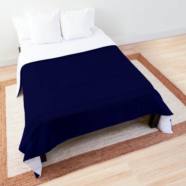 Classic Navy Blue Solid Color Comforter By Podartist Redbubble