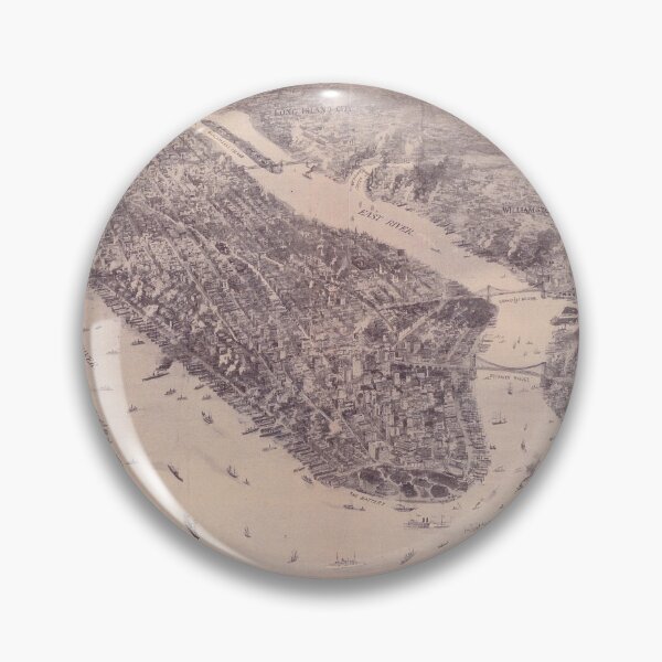 Item preview, Vintage Pictorial Map of New York City (1897) designed and sold by BravuraMedia.
