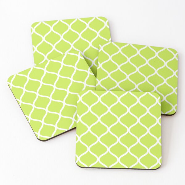 Item preview, Lime Green Moroccan Ogee Trellis Tile Pattern designed and sold by museofdreamers.
