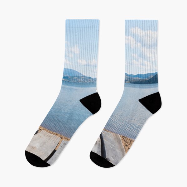 Item preview, Summer View of Picnic Table and Skaha Lake designed and sold by Amy Mitchell.
