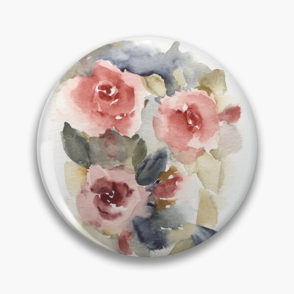 Aperçu de l'œuvre Aquarelle lâche floral rose créée et vendue par Madeline Hollar.
