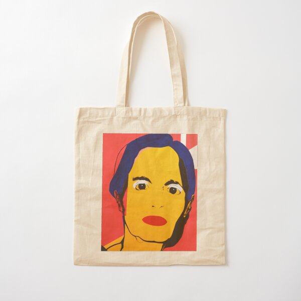 Retrato de mujer POP-ART Bolsa de algodón