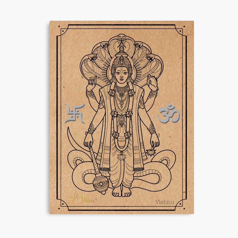 How to Draw Lord Vishnu (Hinduism) Step by Step | DrawingTutorials101.com