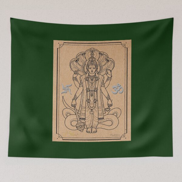 Item preview, Lord Vishnu and The Cobra designed and sold by ldptattoo.