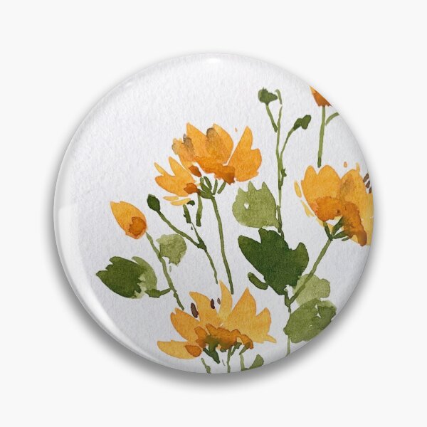 Item preview, Yellow Flower Floral Loose Watercolor designed and sold by Madeline Hollar.