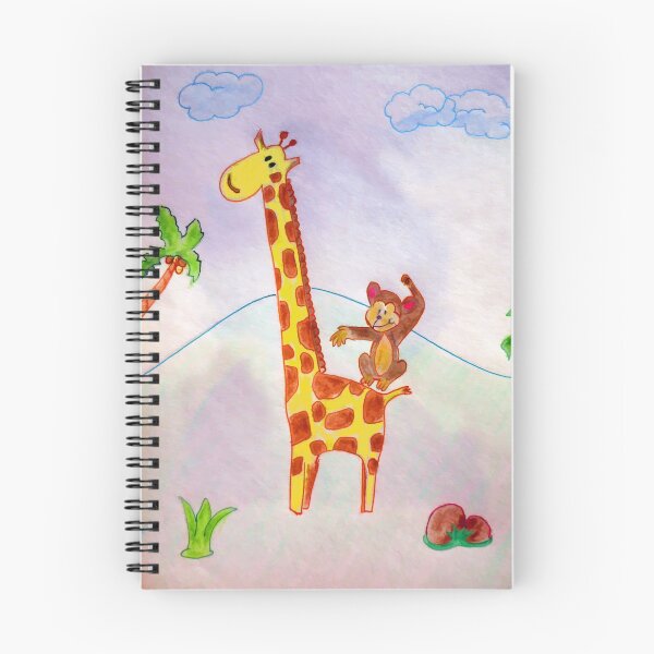 Item preview, Acrobat animals: monkey jumping on a giraffe designed and sold by JoAnnFineArt.