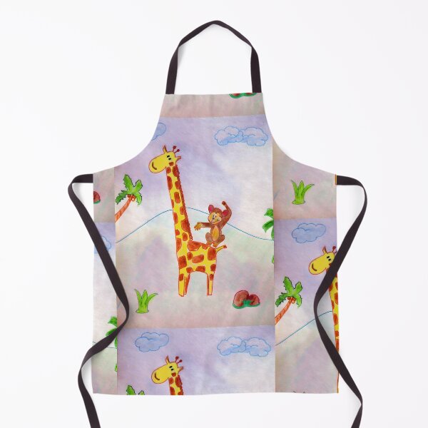 Item preview, Acrobat animals: monkey jumping on a giraffe designed and sold by JoAnnFineArt.