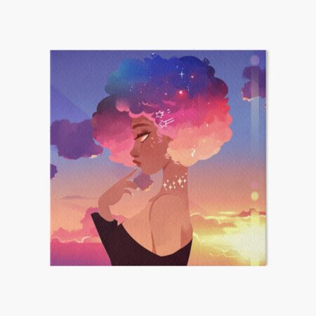 Space Rainbow Afro Art Board Print