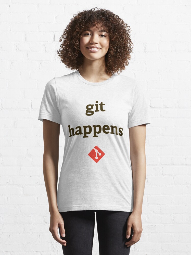 Alternate view of Git Happens Tee Essential T-Shirt