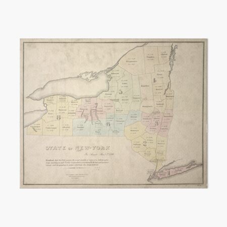 Artikel-Vorschau von Vintage NY State Bevölkerungskarte (1836), designt und verkauft von BravuraMedia.