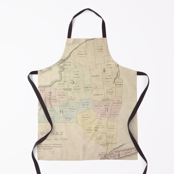 Item preview, Vintage NY State Population Map (1836) designed and sold by BravuraMedia.
