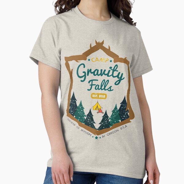 Artikel-Vorschau von Camp Gravity Falls (abgenutzter Look), designt und verkauft von letsgoh.