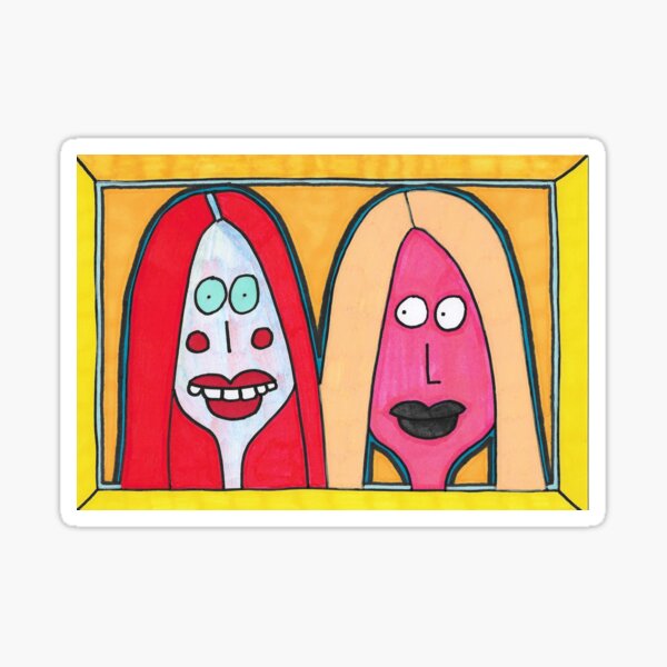 Two Ladies in Love Sticker