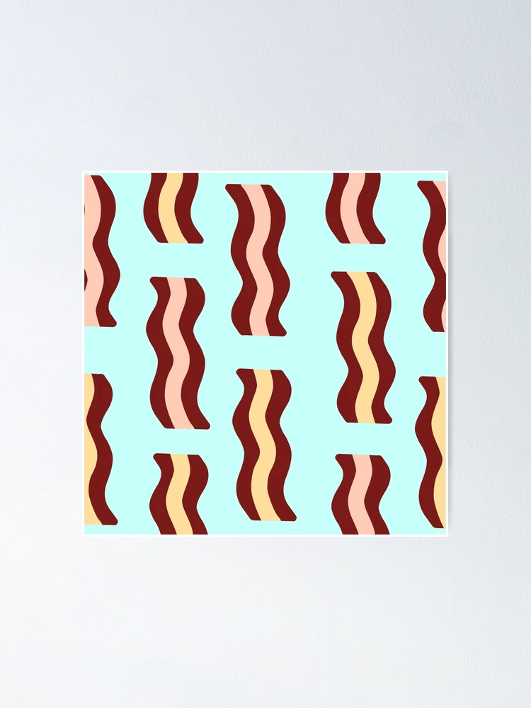Thumbnail 1 of 3, Poster, Little Breakfast Bacon Pattern designed and sold by SortaFire.