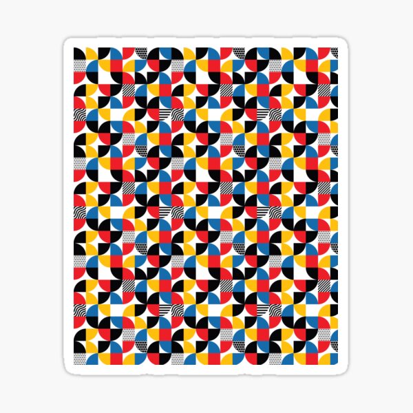 Patterned Colorful Graphic Design Sticker