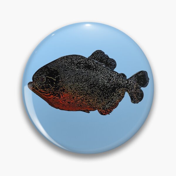 Item preview,  Red Bellied Pirahna Black Print  designed and sold by designsasstultd.