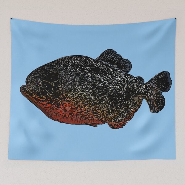 Item preview,  Red Bellied Pirahna Black Print  designed and sold by designsasstultd.